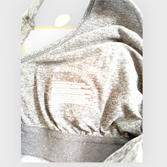 Zella Dark Grey Sports Bra - Strappy Back - Picture 3 of 3
